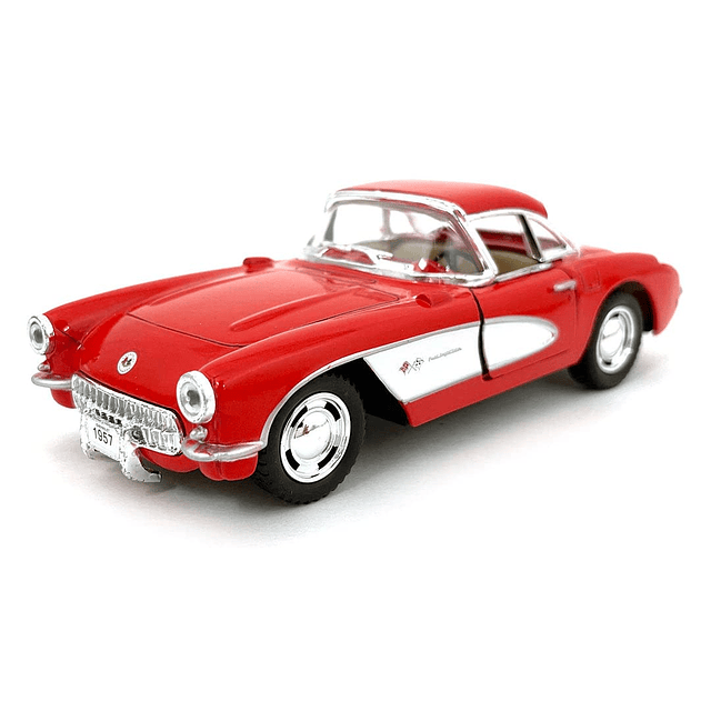 Juego de 4: Chevy Corvette 1957 de 5 pulgadas, escala 1:34 (