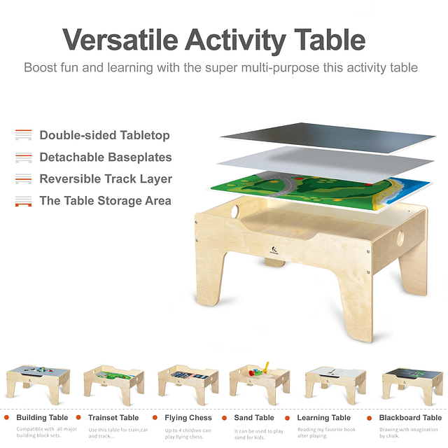 Mesa de juegos de actividades todo en uno para niños con 290