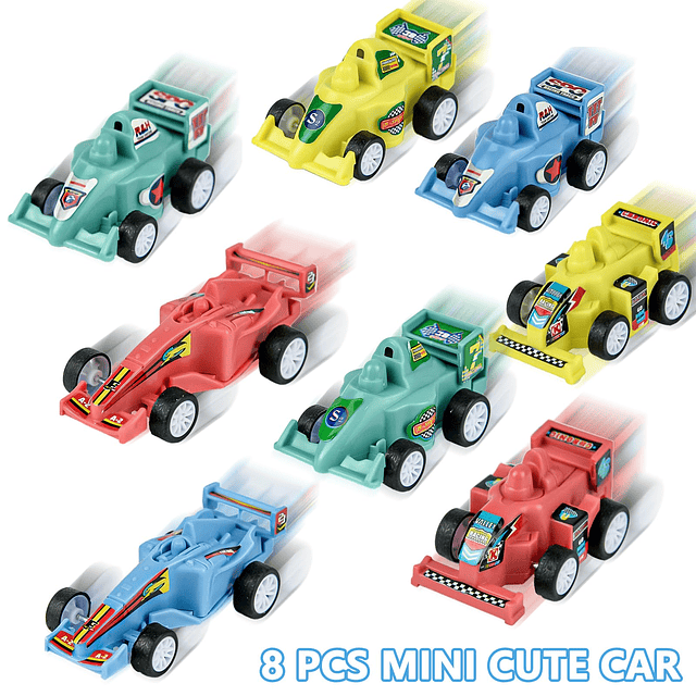 Paquete de 8 coches de juguete para niños, mini coches de ju