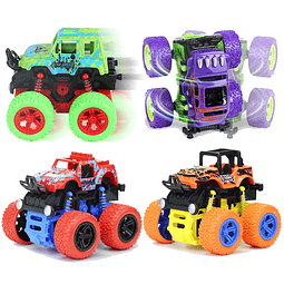 Monster Truck para niños de 3 años o más, paquete de 4 coche