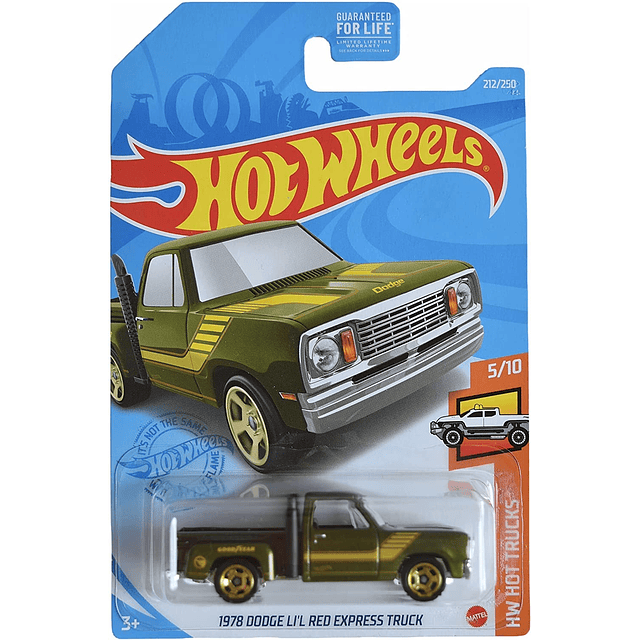 Camioneta Dodge Li'l Red Express 1978, [Verde] Hot Trucks 5/