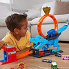 City Toy Car Track Set, T-Rex Chomp Down con vehículo a esca