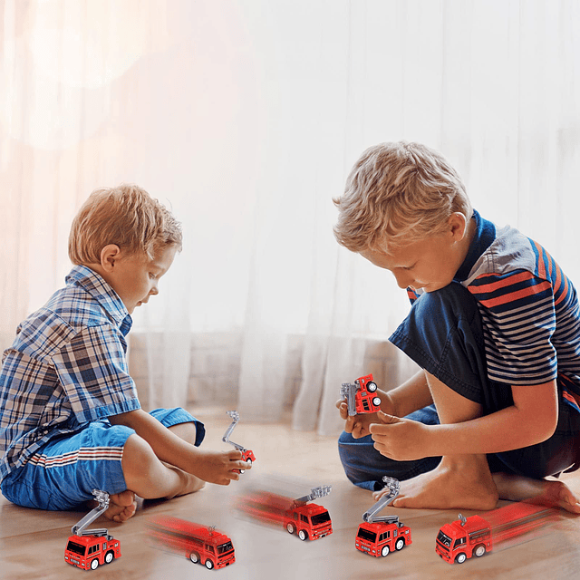 48 Piezas Mini Camión de Bomberos de Juguete Pequeño Camión