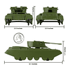 Tanques antiaéreos BMC Classic Payton - 4 vehículos de plást