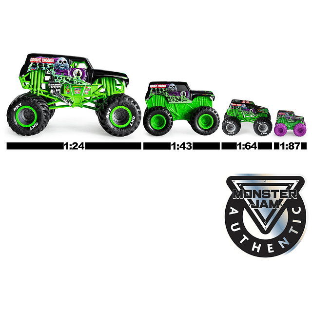 , Grave Digger vs. Monster Trucks fundidos a presión de educ