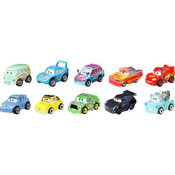 Disney y Pixar Cars Mini Racers, paquete de 10, juego colecc