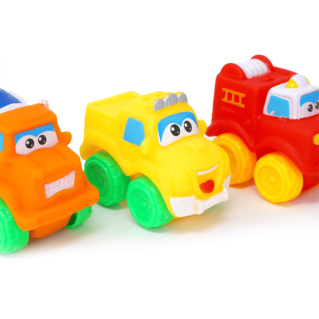 Coches para bebés - Juego de coches de juguete de goma suave