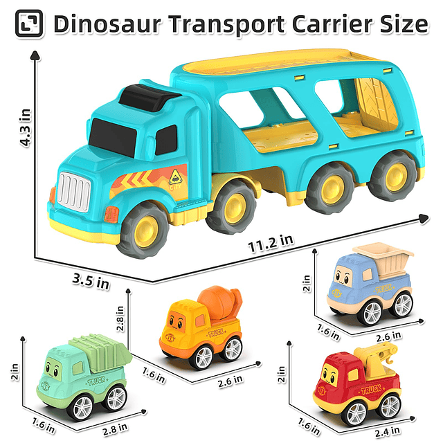 Juguetes de coche para niños de 3, 4, 5 años, camión de tran