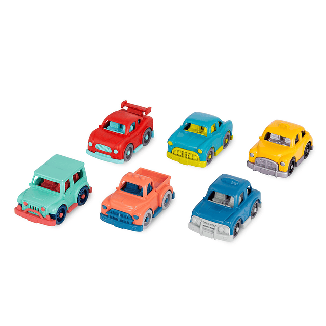 - Wonder Wheels- Juego de 6 Mini Coches de Juguete para Niño