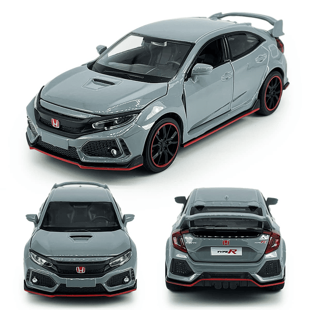 Civic Type R Coche de juguete Hatchback Deportes Diecast Mod