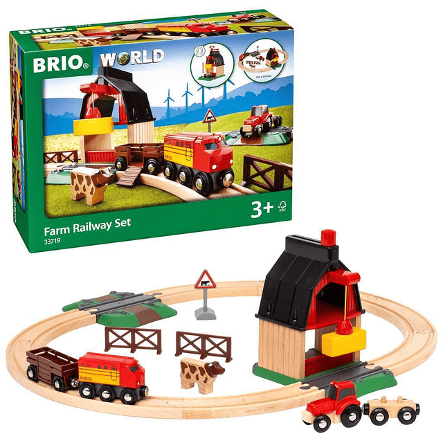 33719 Farm Railway Playset - Juego de trenes de juguete inte