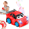 Coche de control remoto para niños pequeños con LED y música