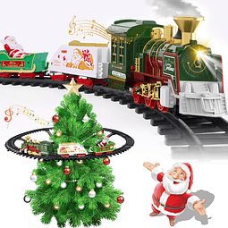 Juego de tren de Navidad – Juguetes de tren colgantes con lu