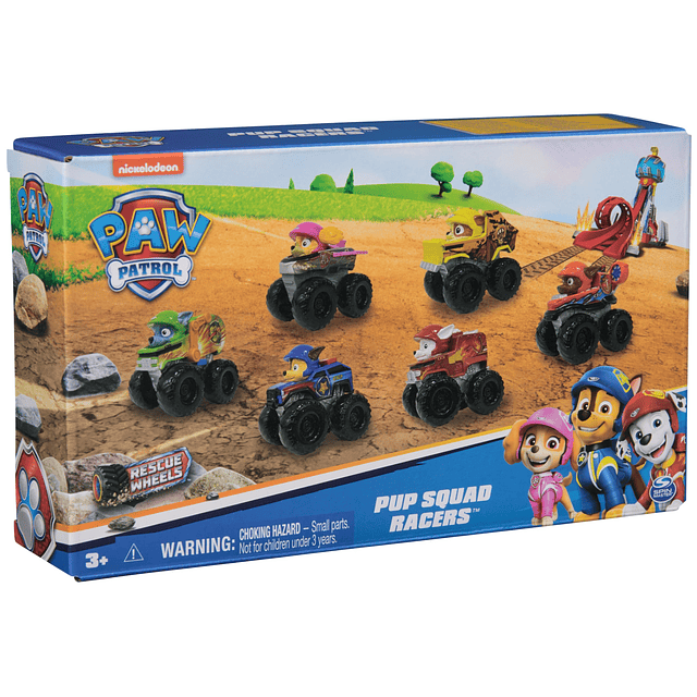 PAW Patrol: Ruedas de rescate, Pup Squad Racers de 6 piezas,