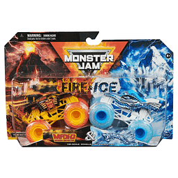 Monster JAM Truck Exclusivo de Walmart FIRE & ICE MAX-D & Dr