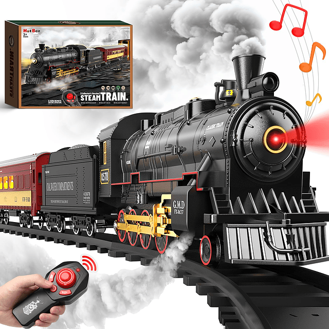 Train Set para niños, Juegos de trenes navideños con control