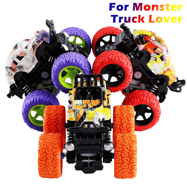 ™ Monster Trucks Juguetes para niños - Paquete de 3 Mini Pus