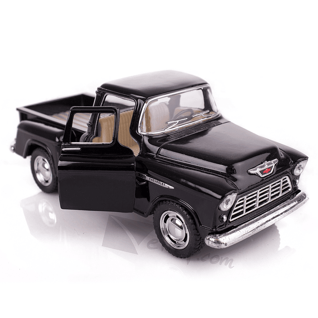 Camión de juguete coleccionable Chevy Stepside Pick-Up negro