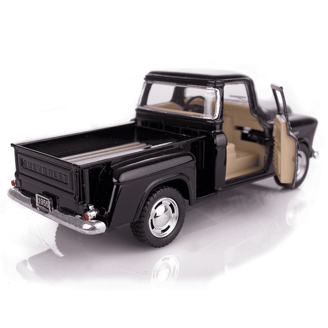 Camión de juguete coleccionable Chevy Stepside Pick-Up negro