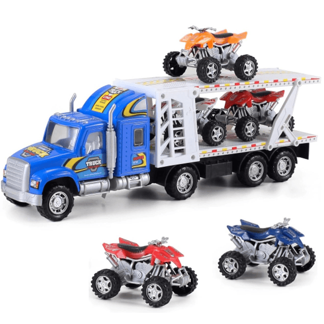 Auto Hauler Big Rig Toy Semi Truck Car Carrier Transporter T