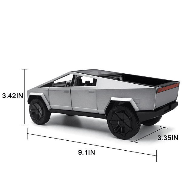 Modelo Cybertruck: Camiones de juguete de metal fundido a pr
