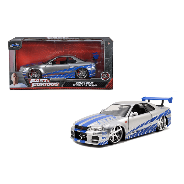 Jada Toys Fast & Furious Brian's 2002 Nissan Skyline R34 Coc