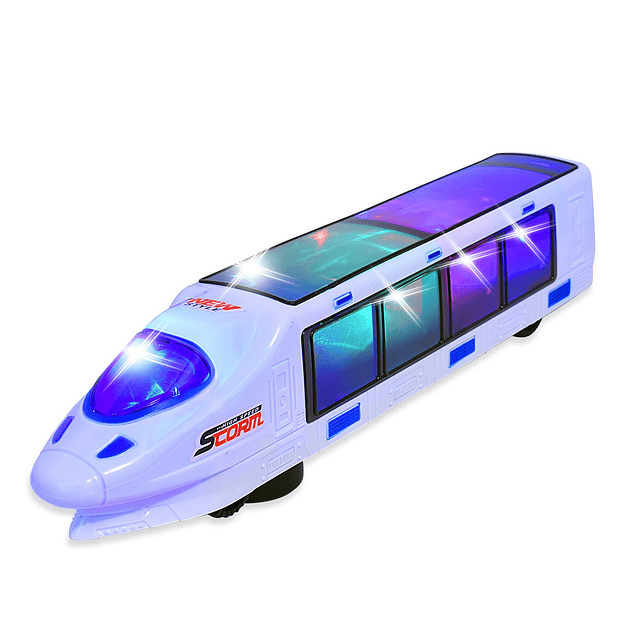 k Hermoso tren bala eléctrico con rayos 3D, juguetes para ni