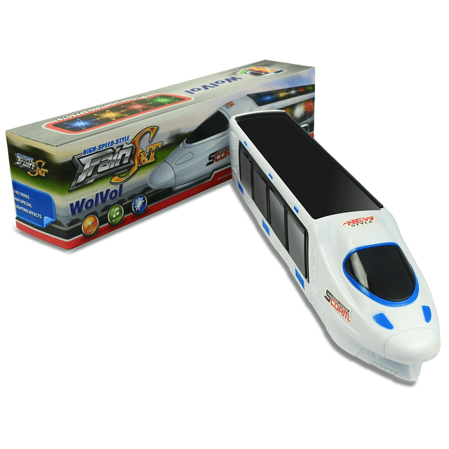 k Hermoso tren bala eléctrico con rayos 3D, juguetes para ni