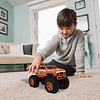 Monster Truck con luces y sonidos, camión naranja motorizado