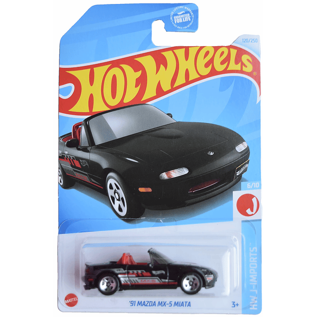 Hot Wheels '91 Mazda MX 5 Miata, HW J Imports 6/10 [Negro] 1