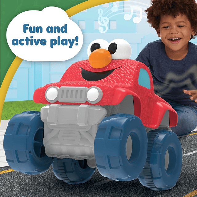 SESAME STREET Giggle N Go Monster Truck Vehículo de juguete,