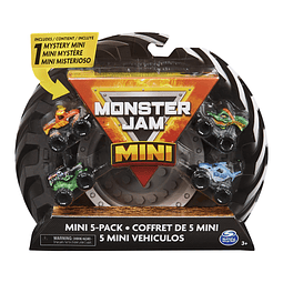 , Mini Monster Trucks coleccionables oficiales, paquete de 5