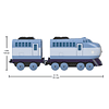 Locomotora de tren de juguete Kenji de empuje fundido a pres