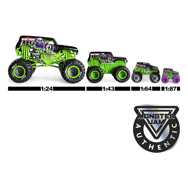 , Mini Monster Trucks coleccionables oficiales, paquete de 5