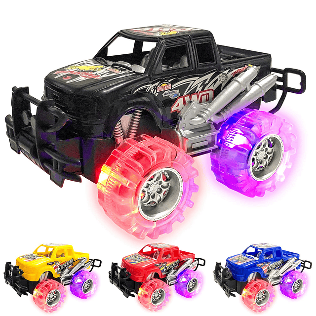 Light Up Monster Trucks para niños y niñas, juego de 4 camio