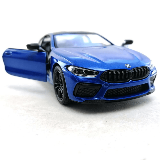 BMW M8 Competition Coupe Azul 5" 1:38 Escala Pullback Acción