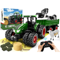 Juguete de tractor con control remoto, juego de tractor RC p