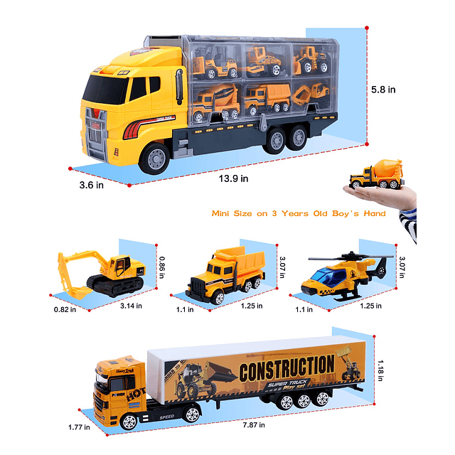 Juguetes para niños, 25 piezas de ingeniería de construcción