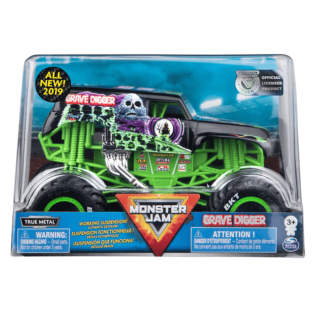 Oficial Grave Digger Monster Truck, Vehículo Diecast, Escala