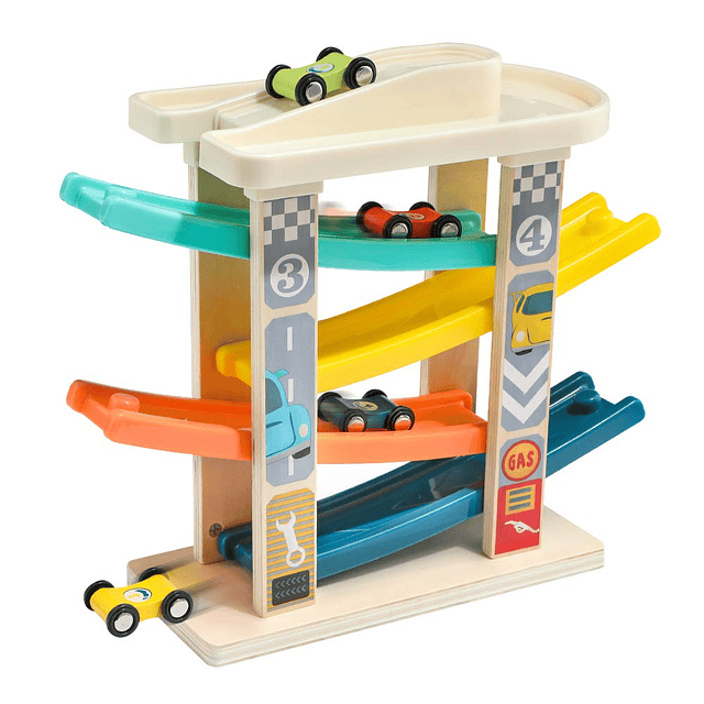 TOP Bright Pista de carreras de madera para niños pequeños,