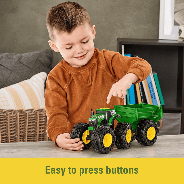 Monster Treads Tractor Toy con juguetes de carro con luces y