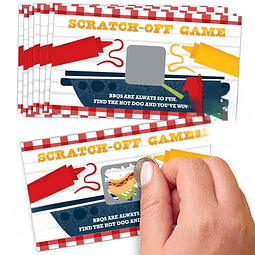 Fire Up The Grill - Juego de tarjetas para rascar para fiest