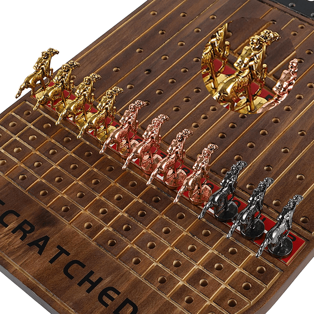 Juego de Mesa de Carreras de Caballos con 11 Caballos de Met