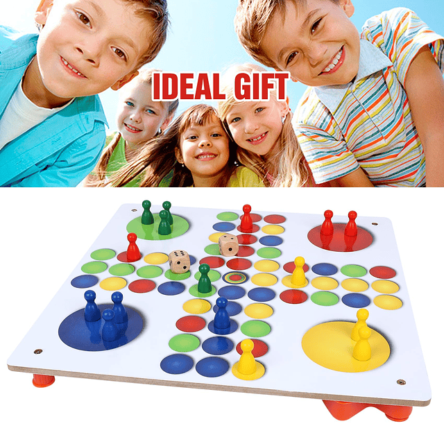 Gothink Ludo Juego de mesa – 11 pulgadas, clásico juego de e