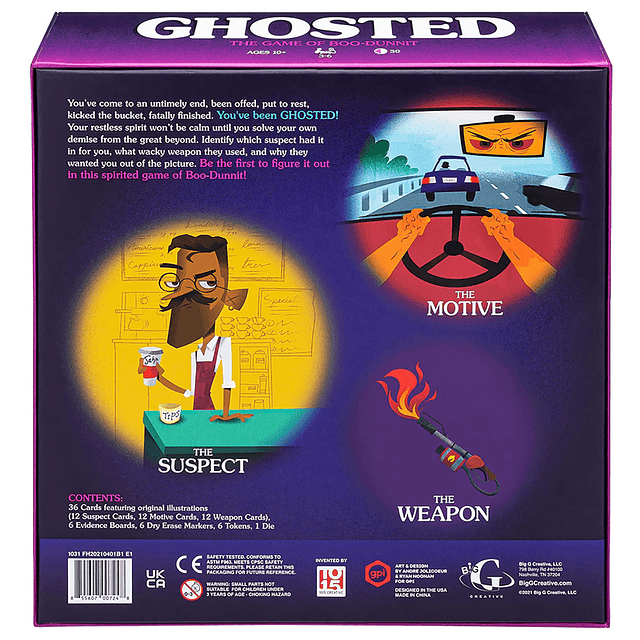 Ghosted - Juego de deducción social, 3-6 jugadores, mayores