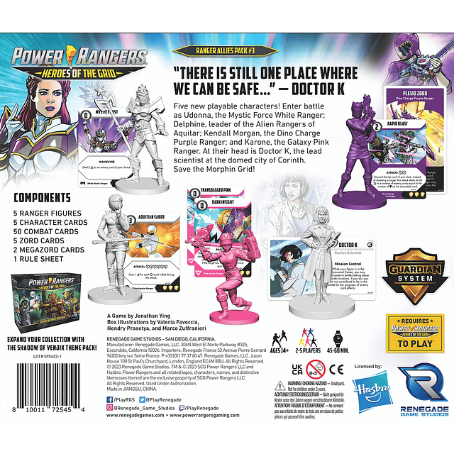 Power Rangers Heroes of The Grid Ranger Allies Pack #3 - Exp