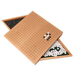 Juego de mesa Go de madera de 12 pulgadas con cajones, juego