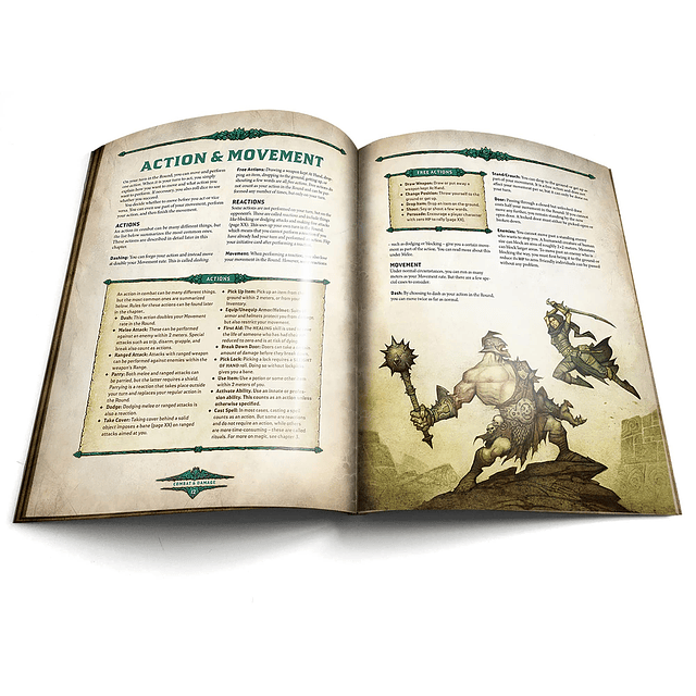 Dragonbane Guía de inicio rápido de RPG folleto de RPG, publ