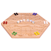 Juego de mesa de madera Wahoo Marbles, agujeros sin pintar,