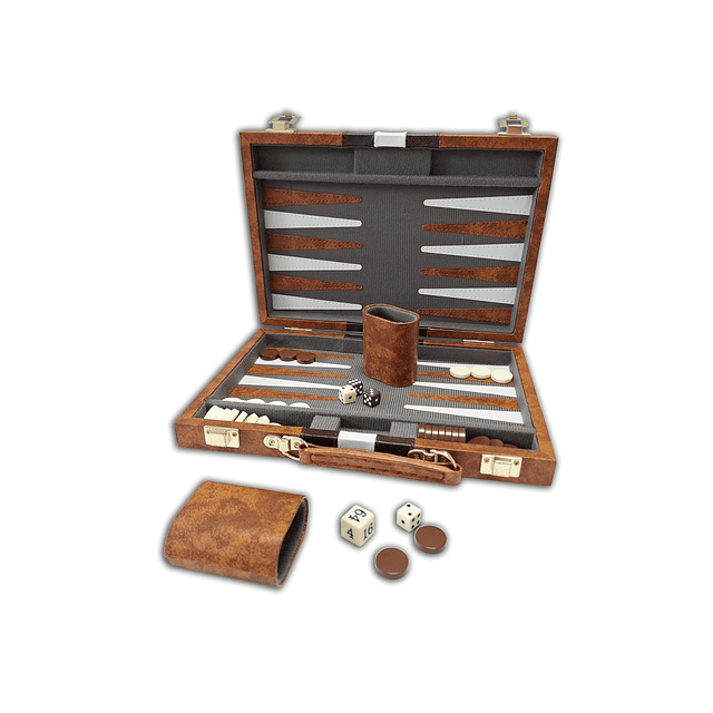 Juego de backgammon de vinilo para juego de mesa recreativo